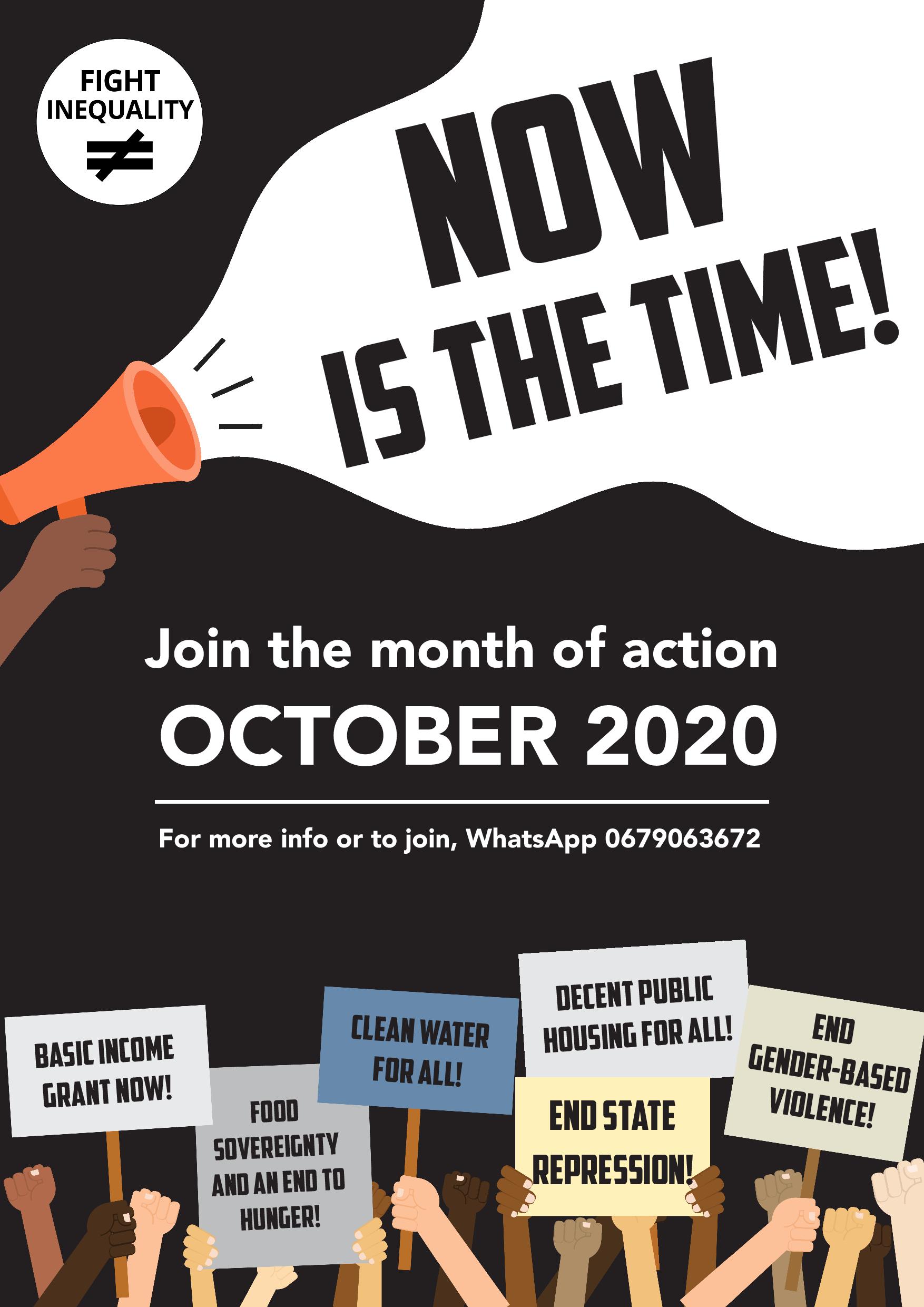 The Fight Inequality Alliance SA Marks October as a Month of Action 